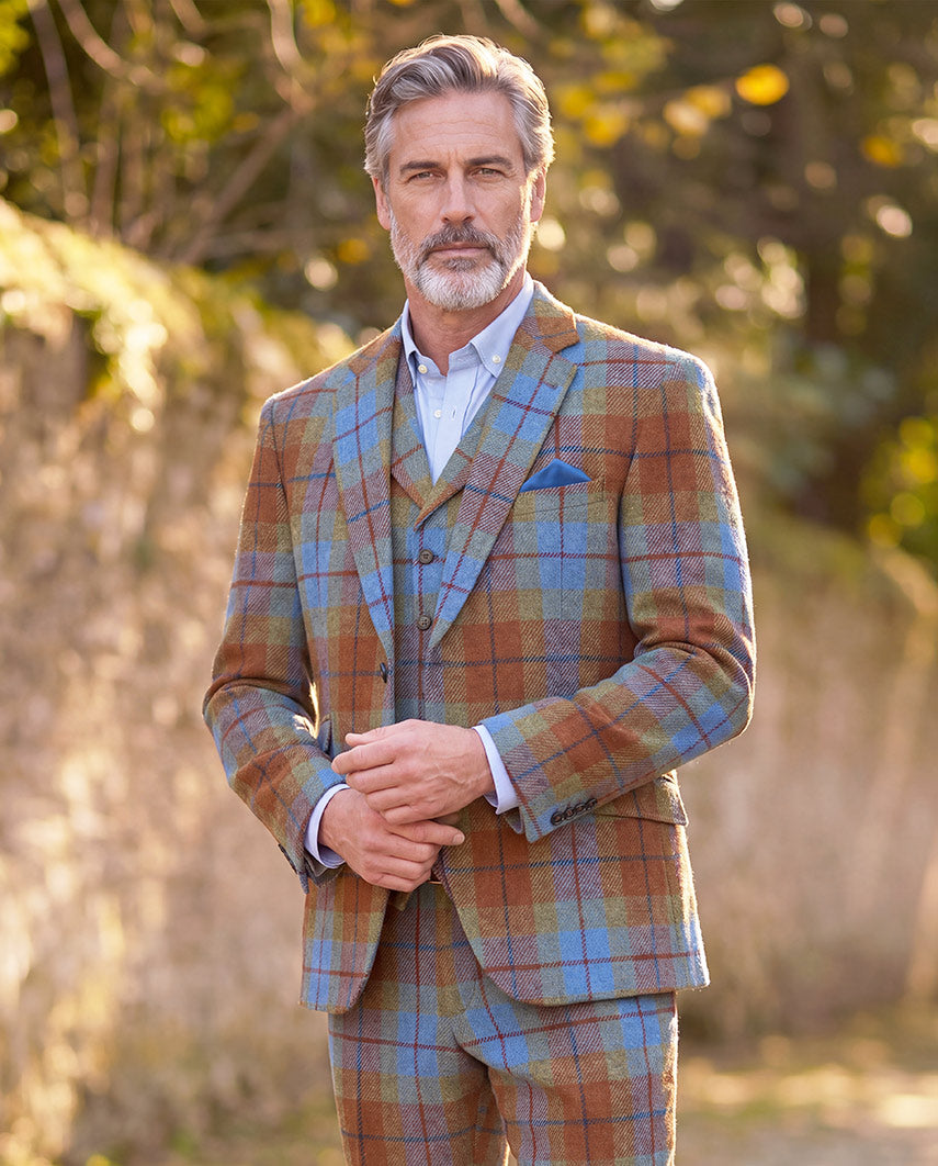Harris Tweed Sakko ''London'' in Gold Tartan