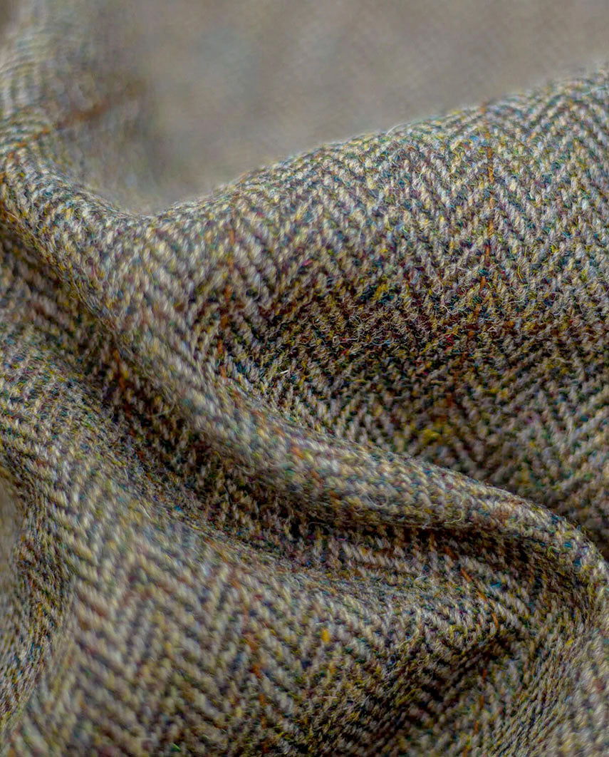 Harris Tweed Weste "Wales" in evergreen