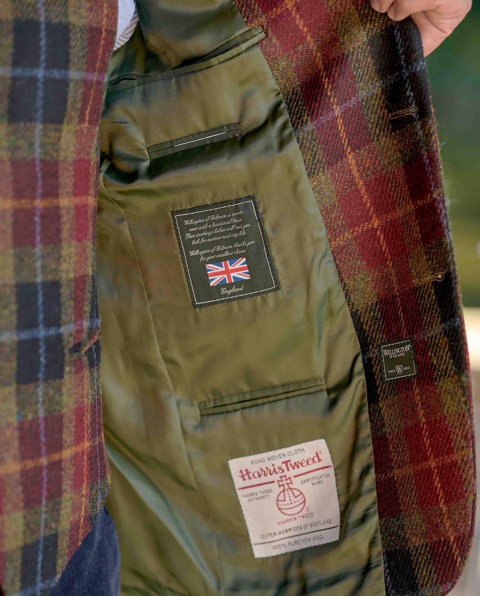 Harris Tweed Sakko ''London'' in Check of Island - Wellington of Bilmore