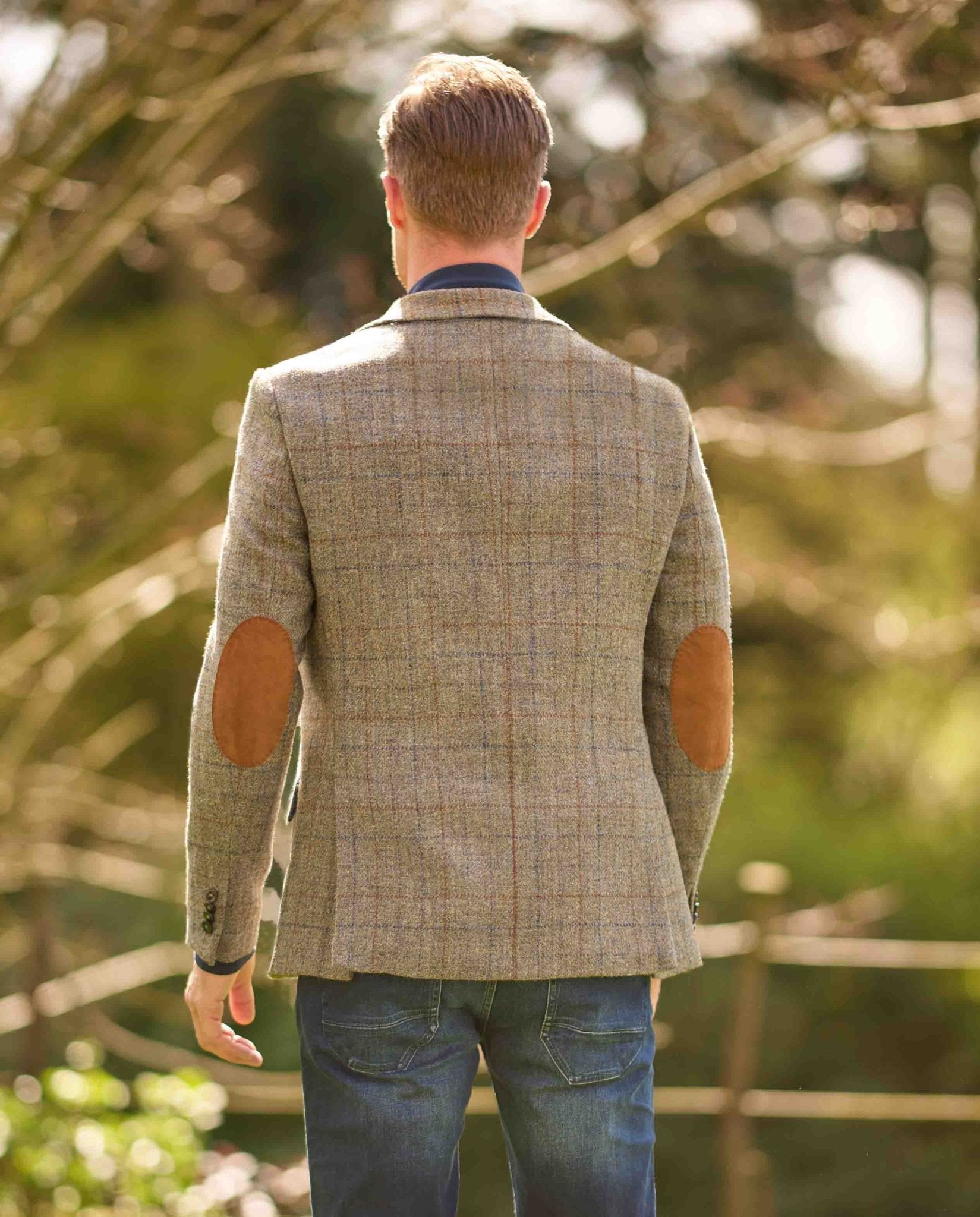 Harris Tweed Sakko ''London'' in Walnut Check - Wellington of Bilmore