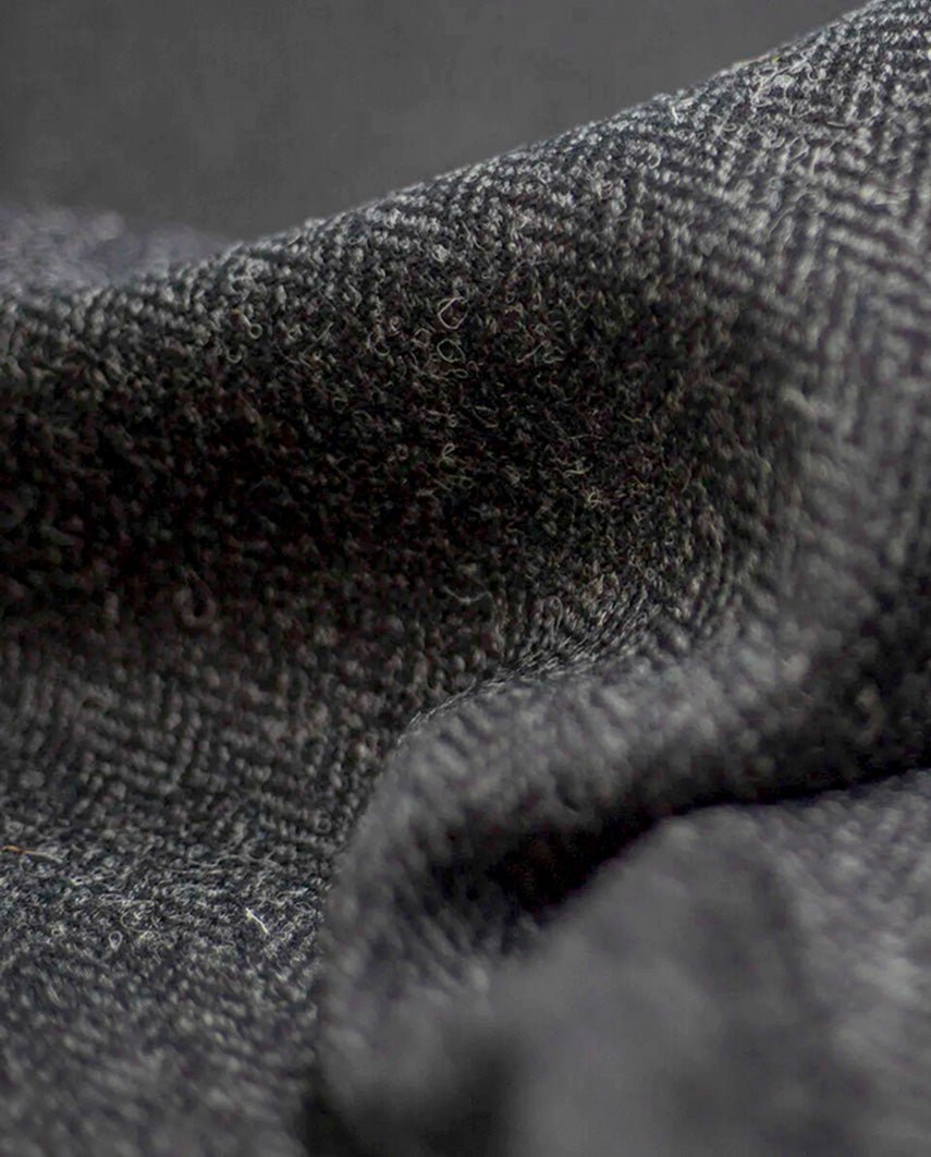 Harris Tweed Weste "Wales" in charcoal - Wellington of Bilmore