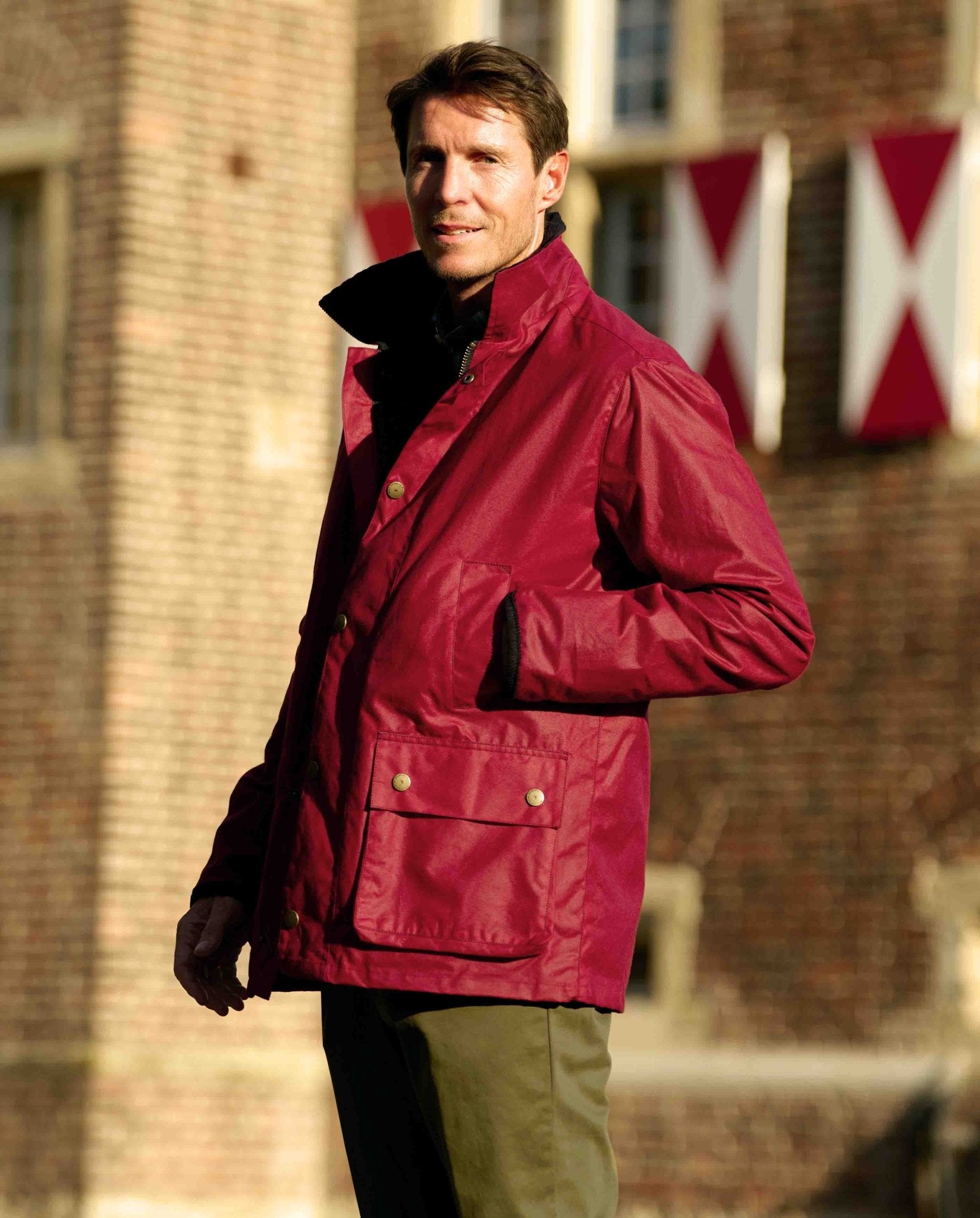 Herren Wachsjacke ''Starberg SO'' in rot - Wellington of Bilmore
