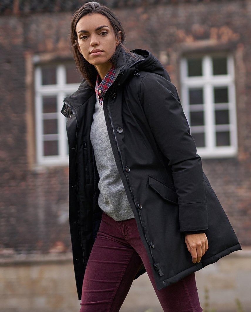leichter Damen Daunenparka ''Bonny'' in schwarz - Wellington of Bilmore
