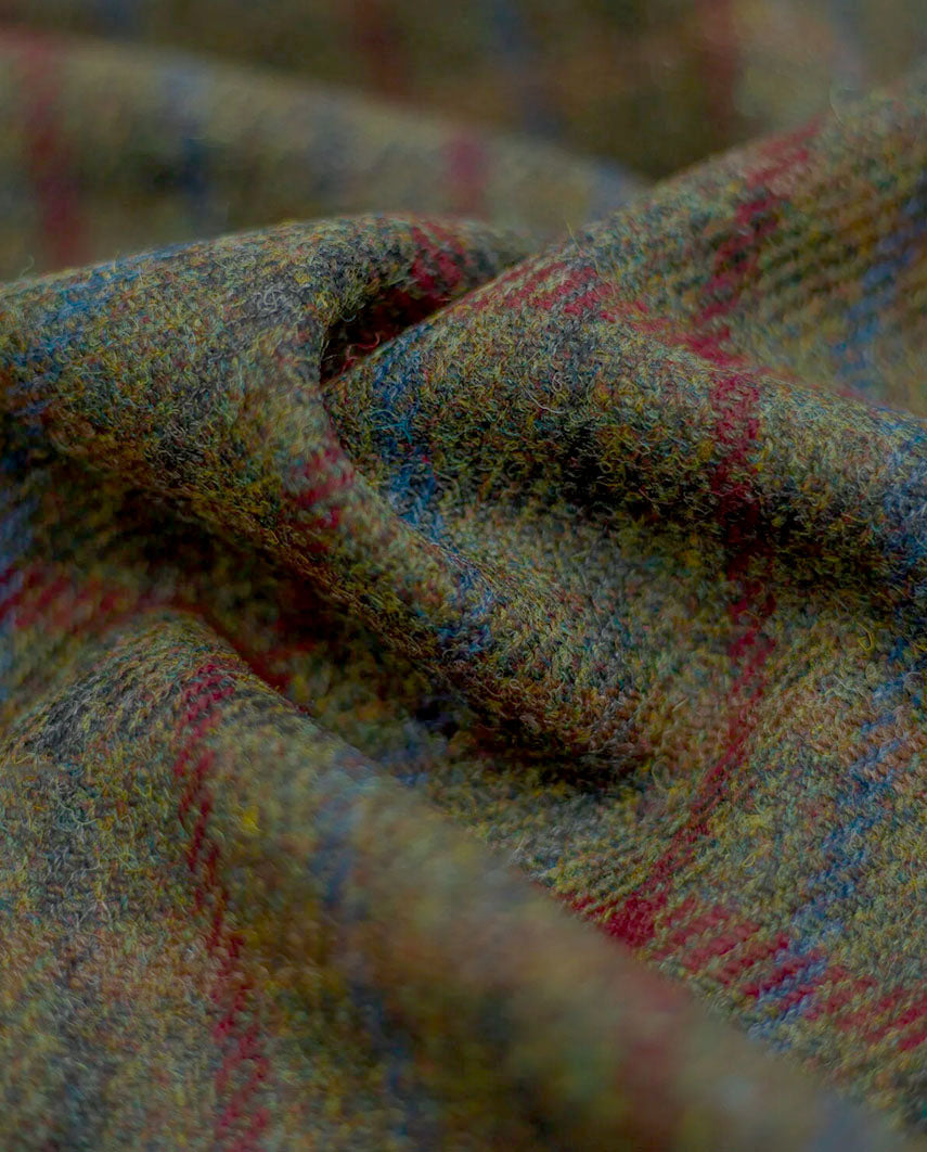 Harris Tweed Weste ''Wales'' in red-blue check