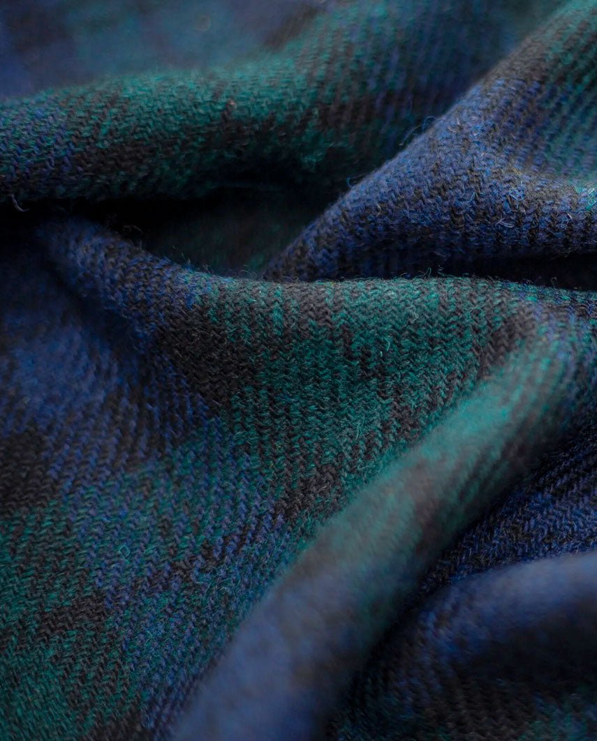 Harris Tweed Mütze "Henry Cap" in blackwatch - Wellington of Bilmore