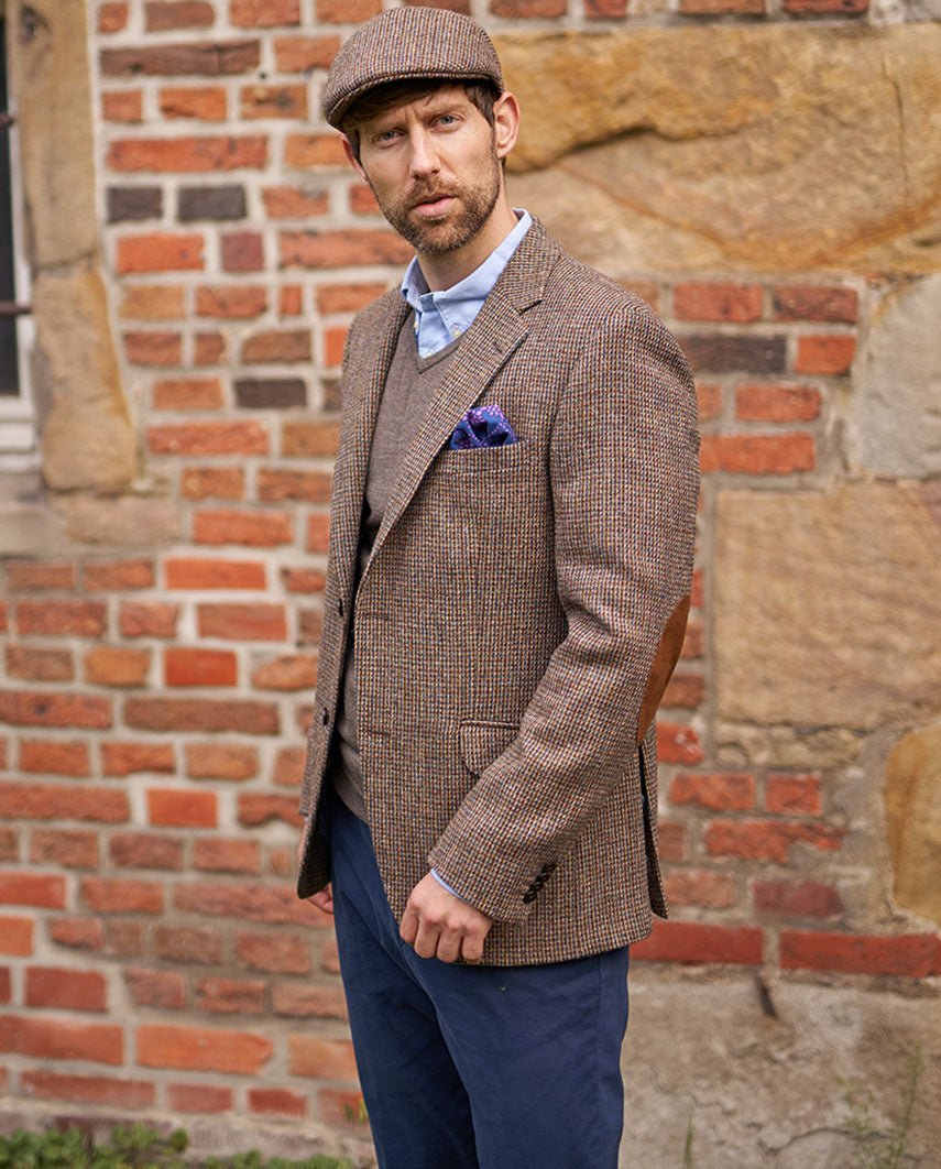 Harris Tweed Sakko ''London'' in buntem Hahnentritt - Wellington of Bilmore