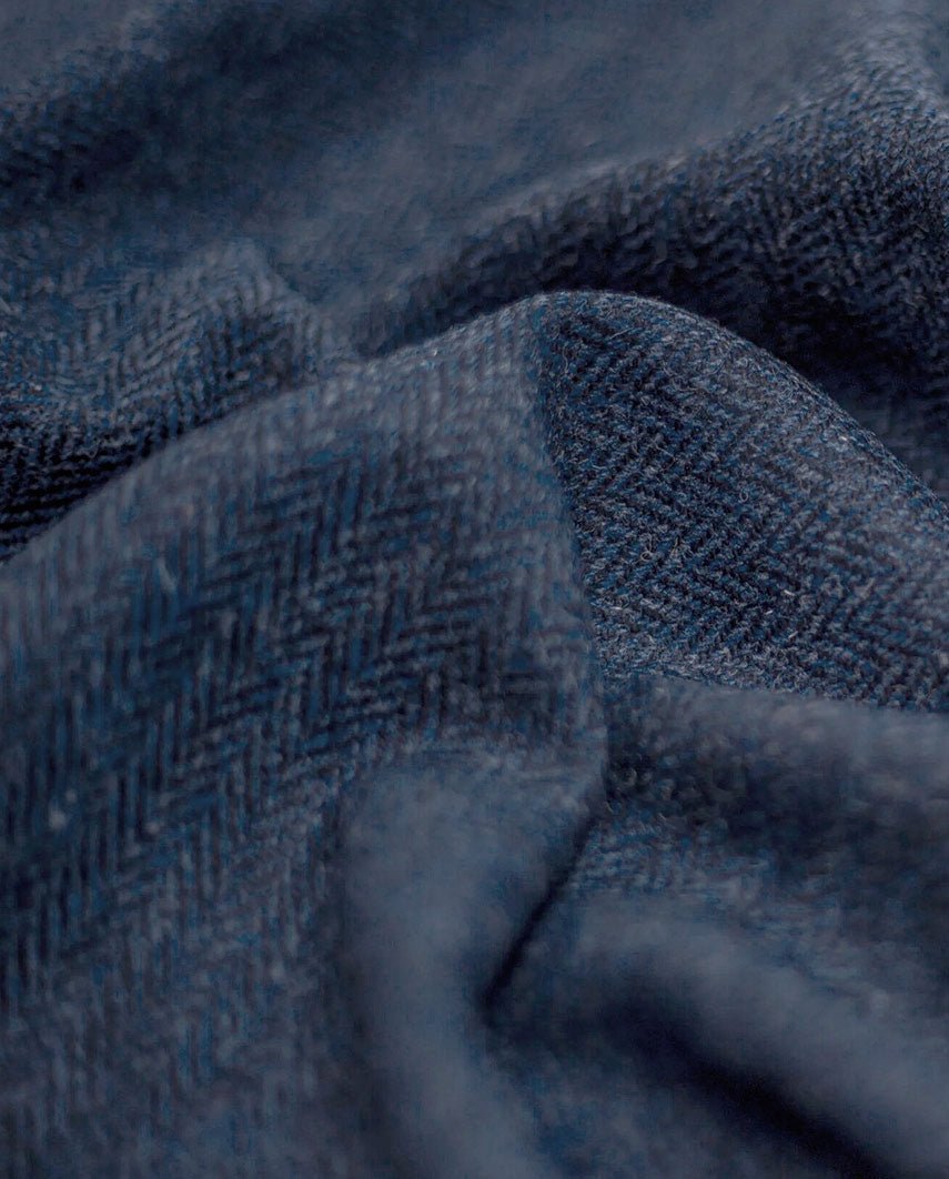 Harris Tweed Weste "Tailor" in blue Herringbone - Wellington of Bilmore