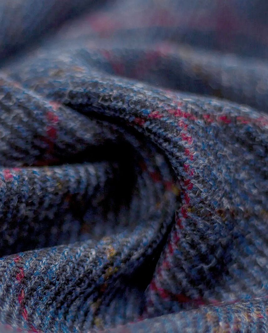 Harris Tweed Weste ''Wales'' in scottish blue - Wellington of Bilmore
