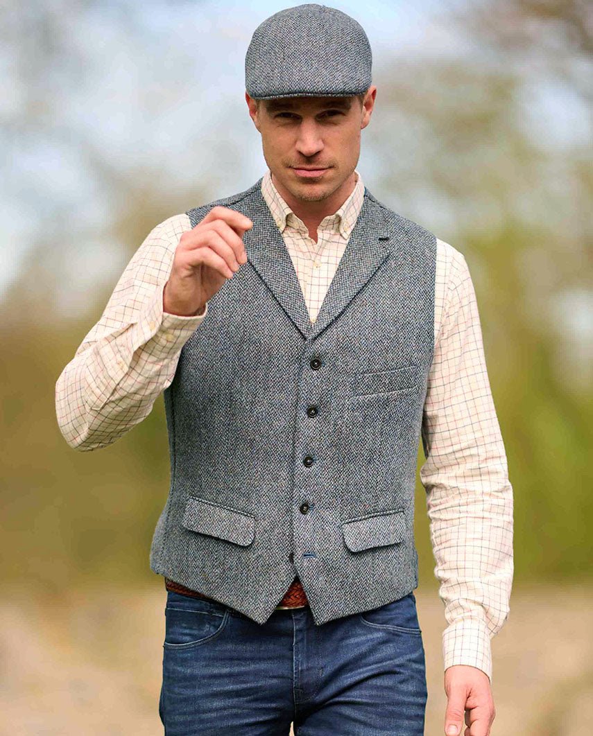 Harris Tweed Weste ''Wales'' in Tweed of Water - Wellington of Bilmore