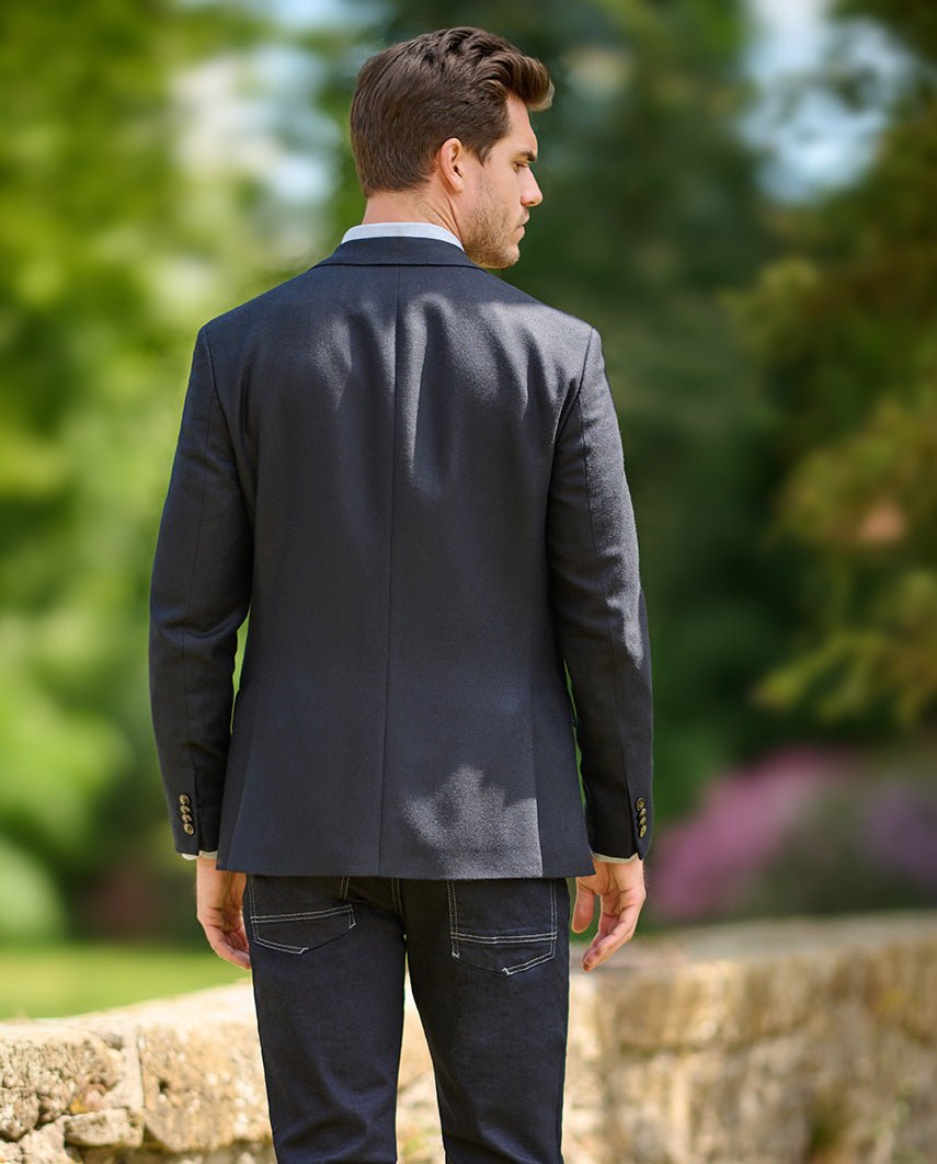 Herren - Sakko „London“ aus reinem Kaschmir in navy - Wellington of Bilmore
