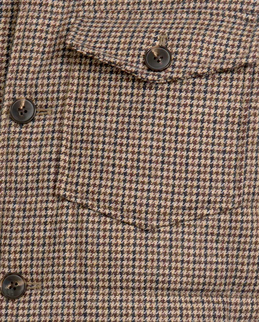 Herren Steppweste ,,Miltown Vest'' im braunen Hahnentritt - Wellington of Bilmore