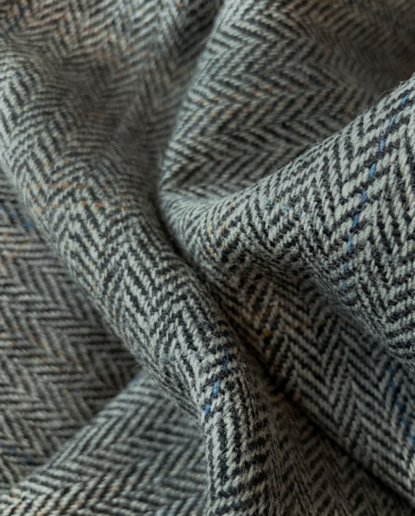 Herrenhose "Mr. Miller" aus Harris Tweed in grey herringbone - Wellington of Bilmore